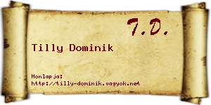 Tilly Dominik névjegykártya